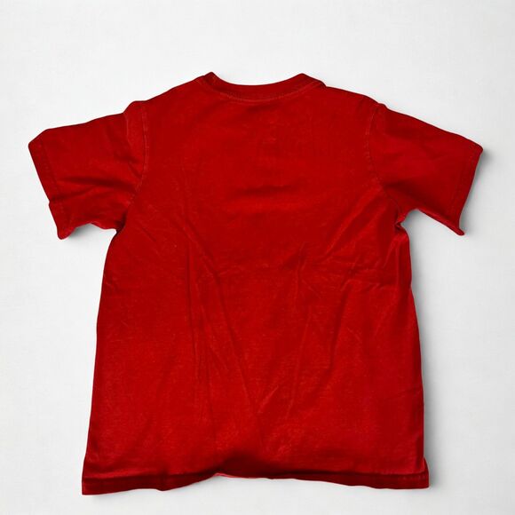 Nike Shirt Boys S Red Graphic Logo Short Sleeve Cotton Tee Sportswear Kids - Picture 2 of 5